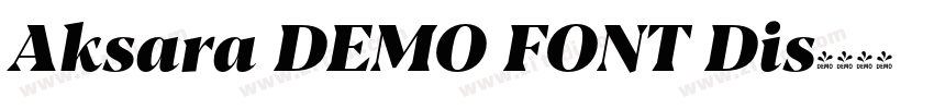 Aksara DEMO FONT Dis字体转换